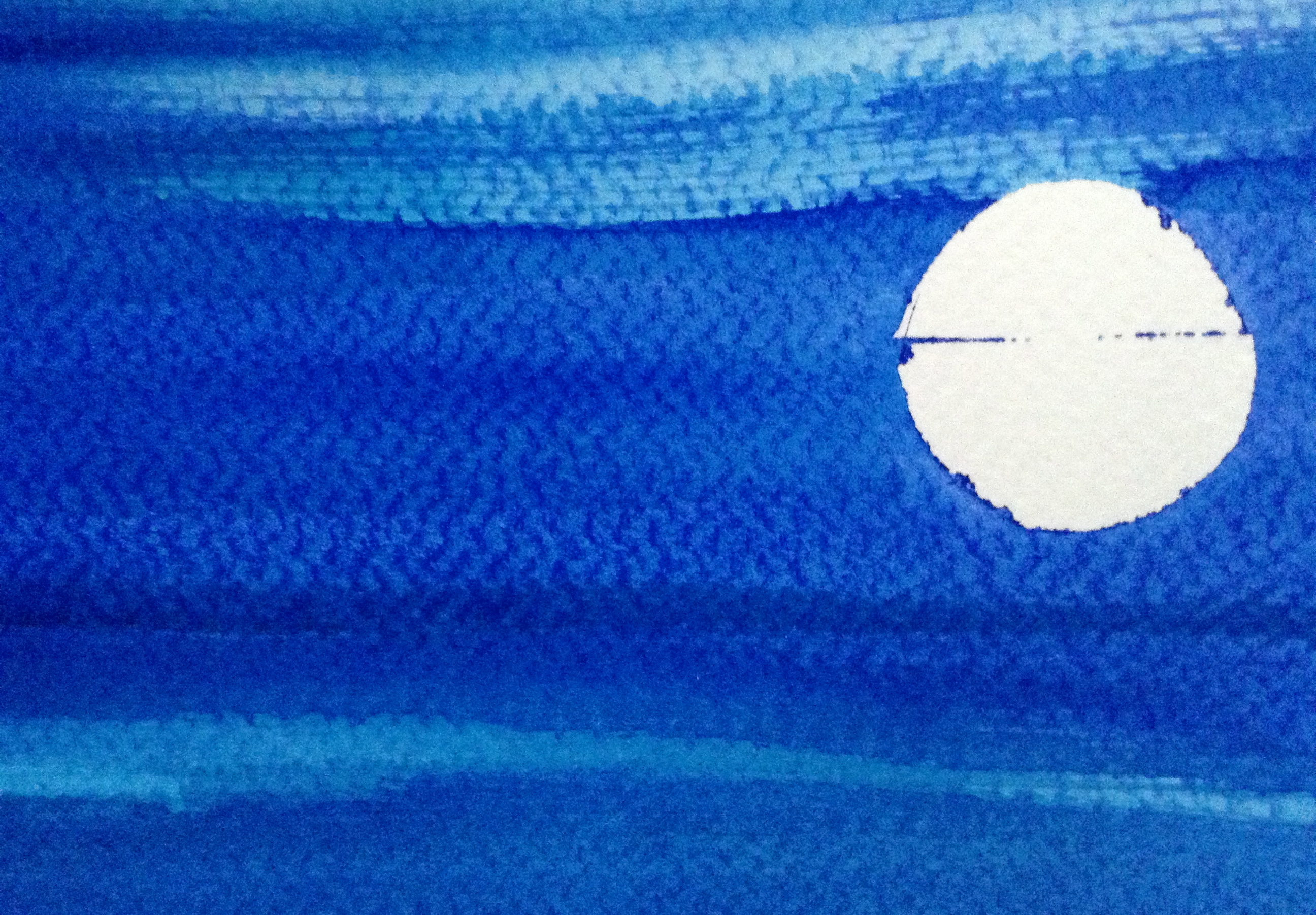Full Moon 2014 watercolour